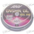 Originálne ANV DVD+R DL 2.4X 8.5GB 240-Min DVD Zapisovatelné (10-Diskov)